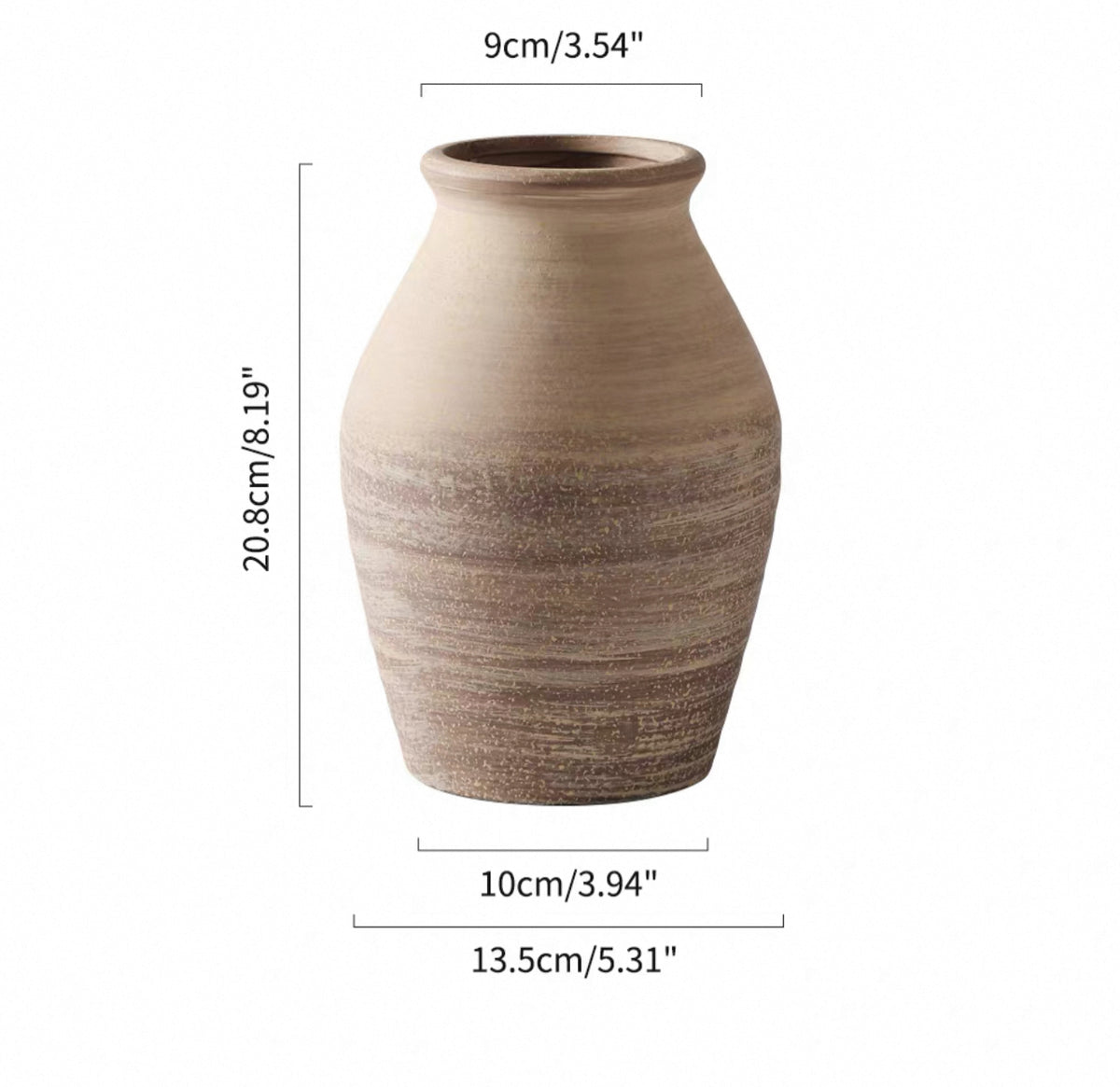 Vase en Poterie Vintage