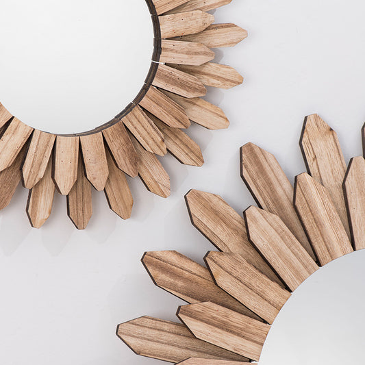 Miroir Soleil en Bois – Design Bohème