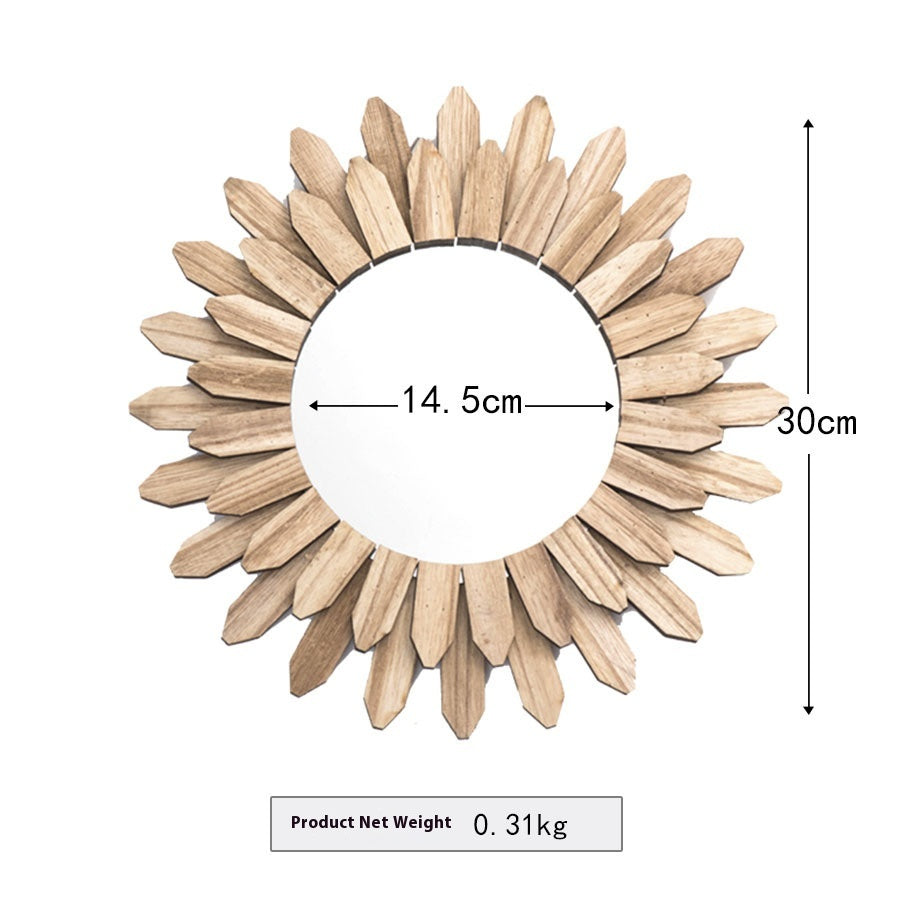Miroir Soleil en Bois – Design Bohème