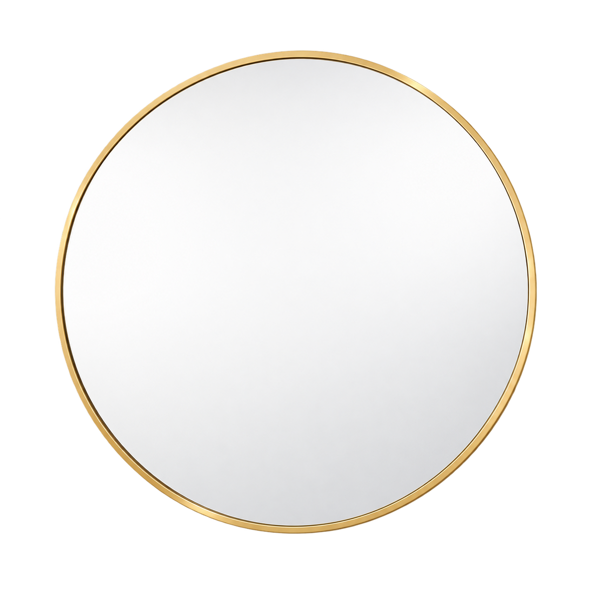 Miroir Rond Doré Mural – Design Épuré