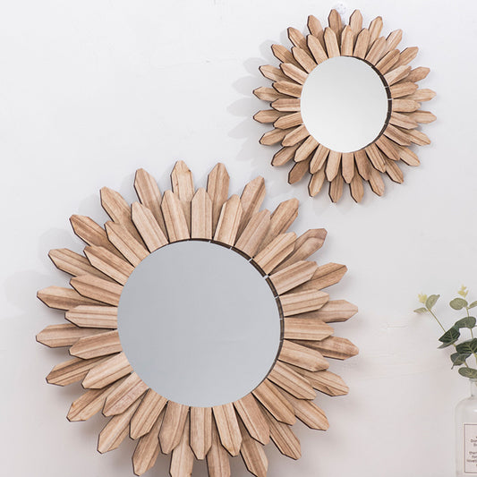 Miroir Soleil en Bois – Design Bohème