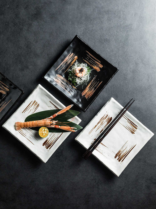 Assiette de Présentation Céramique – Finition Brossée