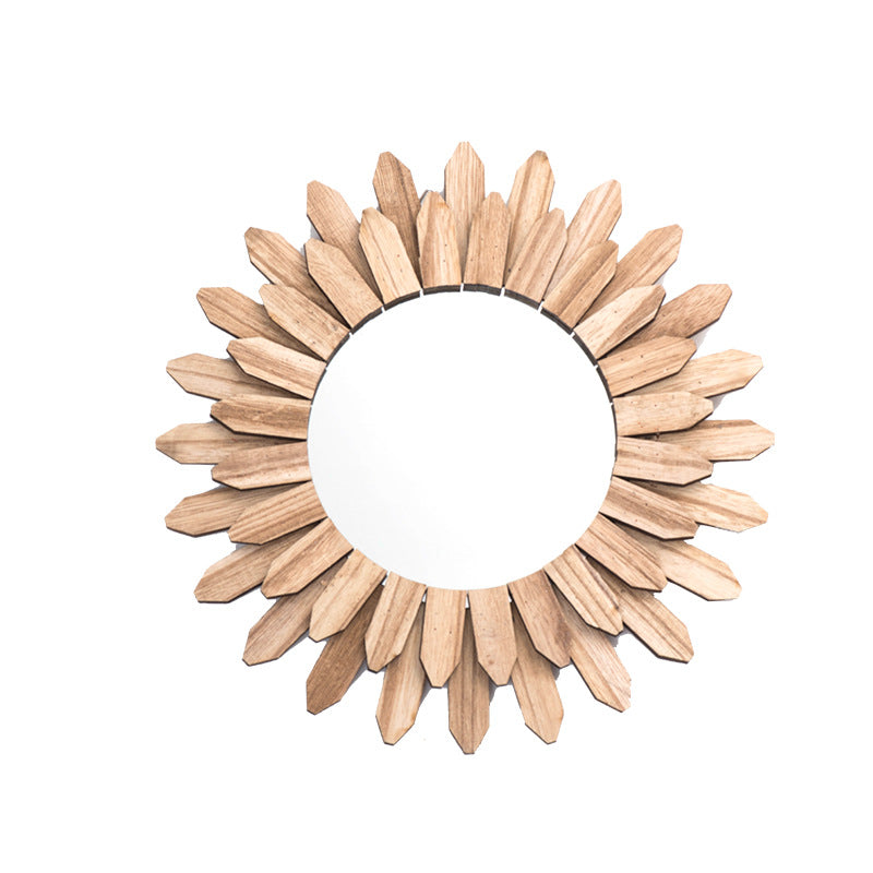 Miroir Soleil en Bois – Design Bohème