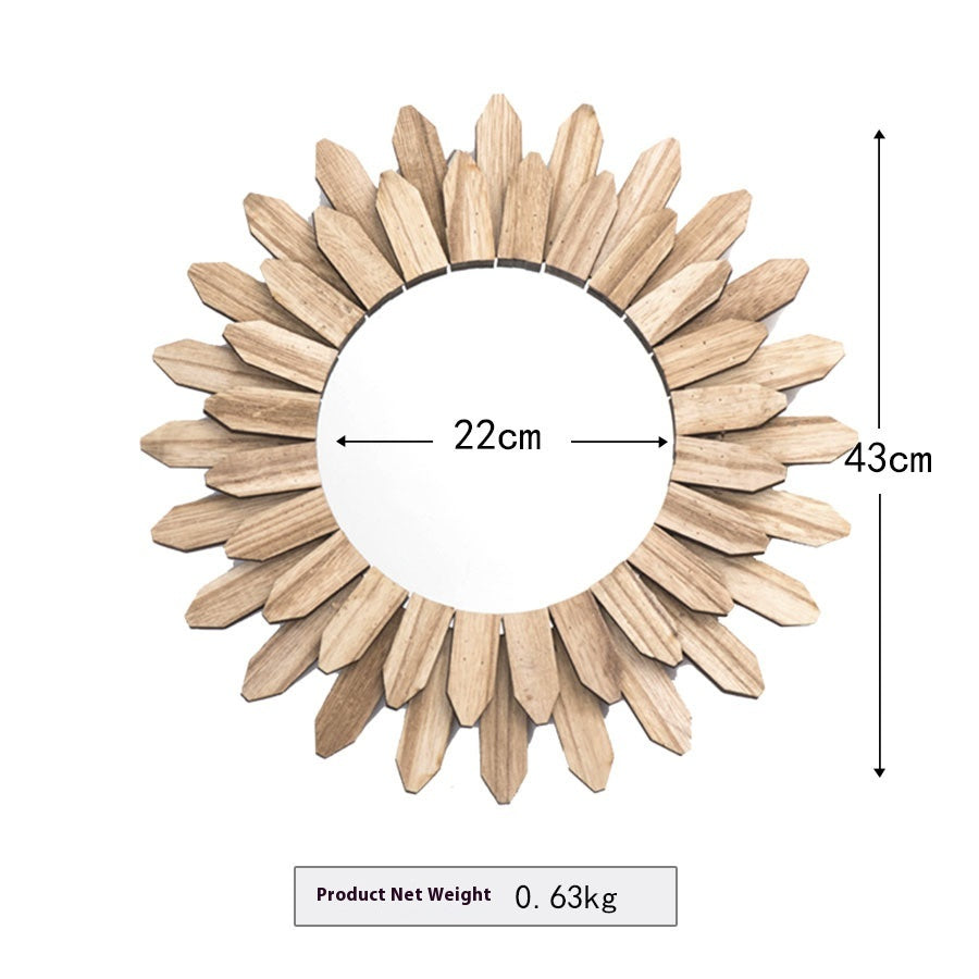 Miroir Soleil en Bois – Design Bohème