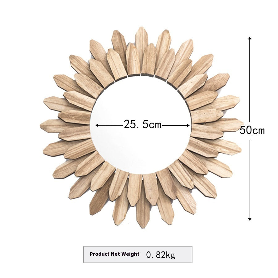 Miroir Soleil en Bois – Design Bohème