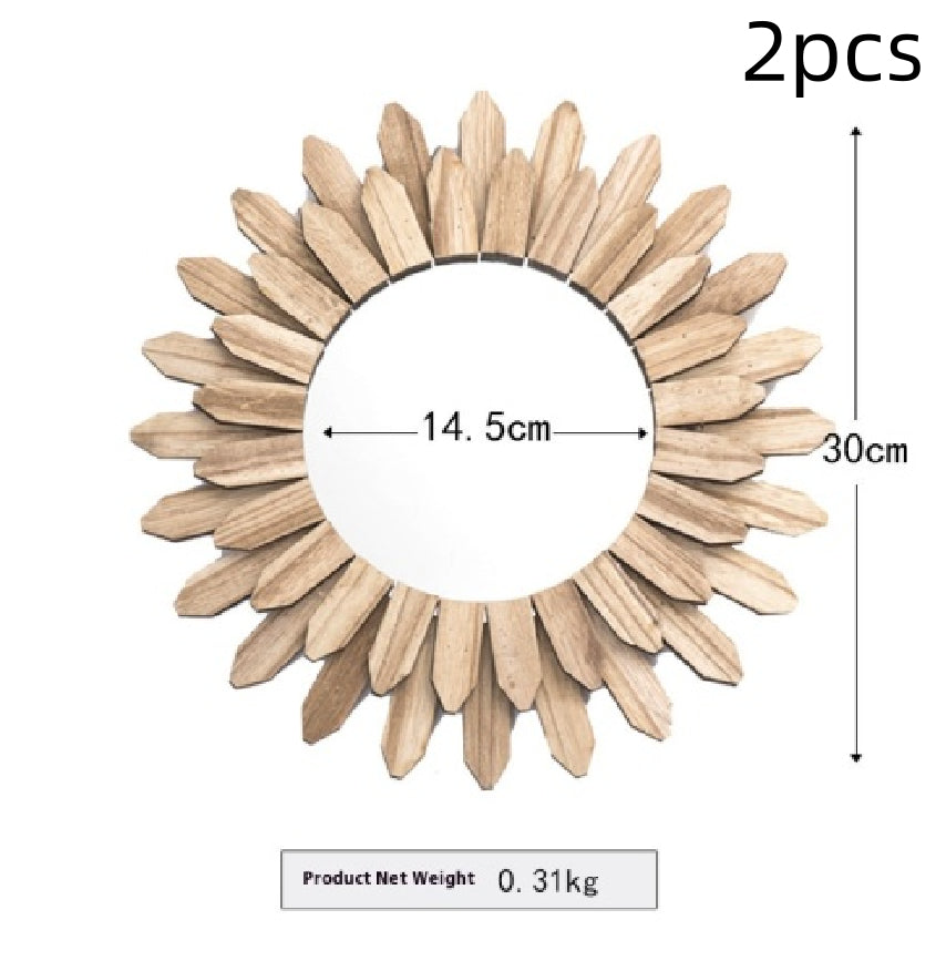 Miroir Soleil en Bois – Design Bohème